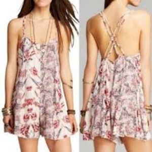 Free people isabella floral romper xs